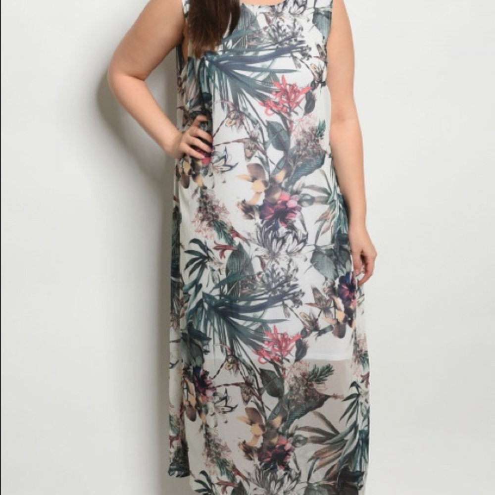 Floral Print Plus Size Dress